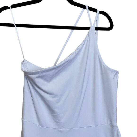 Susana Monaco Jumpsuit White One-Shoulder Strappy Stretch Jersey Size XL NWT - Picture 3 of 8